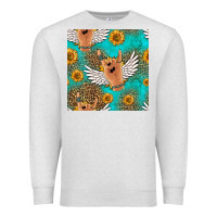Oatmeal Heather rock n roll hands seamless pattern Premium Sweatshirt - HRA Design Shop
