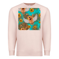 Pale Pink rock n roll hands seamless pattern Premium Sweatshirt - HRA Design Shop