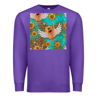 Purple rock n roll hands seamless pattern Premium Sweatshirt - HRA Design Shop