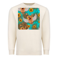 Sandshell rock n roll hands seamless pattern Premium Sweatshirt - HRA Design Shop