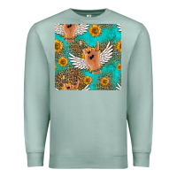 Seafoam rock n roll hands seamless pattern Premium Sweatshirt - HRA Design Shop