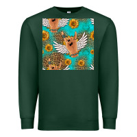 Sports Green rock n roll hands seamless pattern Premium Sweatshirt - HRA Design Shop