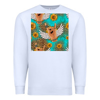 White rock n roll hands seamless pattern Premium Sweatshirt - HRA Design Shop