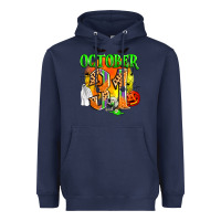 Navy october 31 Heavyweight Hoodie - Zillion Design Studio
