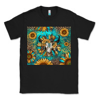 Black bull skull sunflowers Classic Tee - RanaPortraitStore