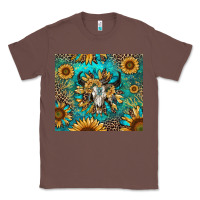Chestnut bull skull sunflowers Classic Tee - RanaPortraitStore