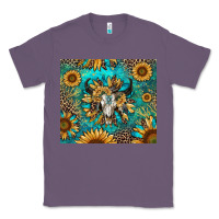 Lavender bull skull sunflowers Classic Tee - RanaPortraitStore