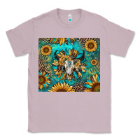 Lilac bull skull sunflowers Classic Tee - RanaPortraitStore