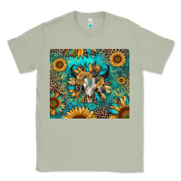 Matcha bull skull sunflowers Classic Tee - RanaPortraitStore