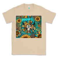 Mushroom bull skull sunflowers Classic Tee - RanaPortraitStore