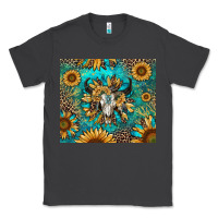 Smoke bull skull sunflowers Classic Tee - RanaPortraitStore