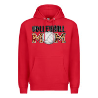 Red volleyball mom Premium Hoodie - AdoDesignShop