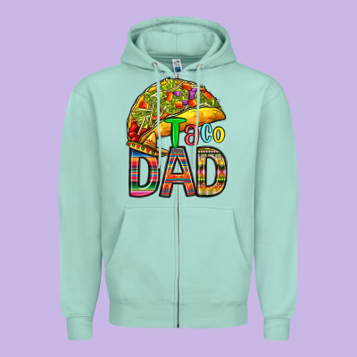 Zipper Hoodie taco dad