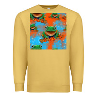Antique Gold funny frogs seamless pattern Premium Sweatshirt - HRA Design Shop