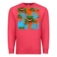 Cardinal funny frogs seamless pattern Premium Sweatshirt - HRA Design Shop