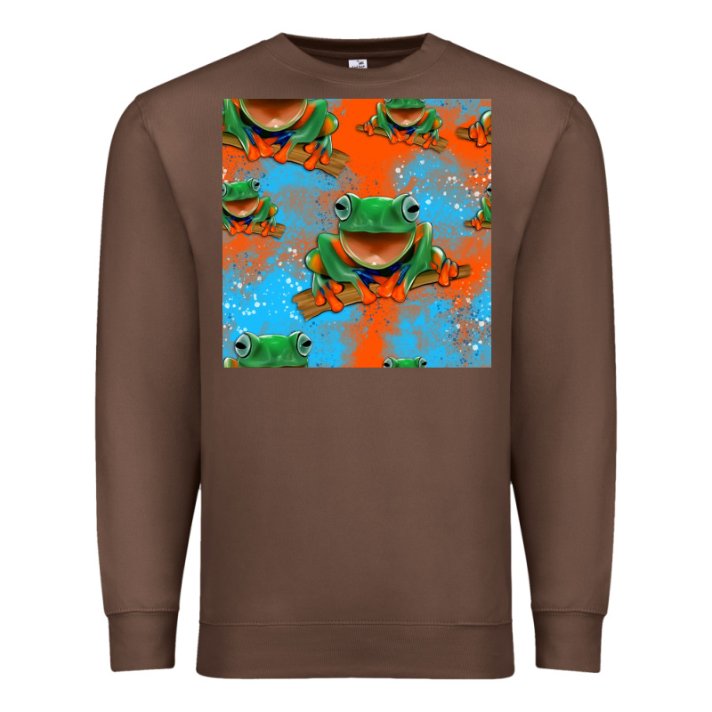 Funny Frogs Seamless Pattern Premium Sweatshirt by HRA Design Shop | Teevron