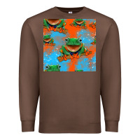 Chestnut funny frogs seamless pattern Premium Sweatshirt - HRA Design Shop
