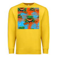 Lemon funny frogs seamless pattern Premium Sweatshirt - HRA Design Shop