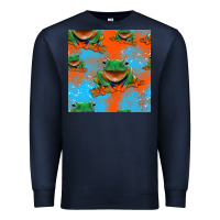 Navy funny frogs seamless pattern Premium Sweatshirt - HRA Design Shop