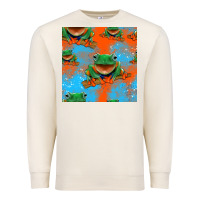 Sandshell funny frogs seamless pattern Premium Sweatshirt - HRA Design Shop