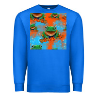 True Royal funny frogs seamless pattern Premium Sweatshirt - HRA Design Shop