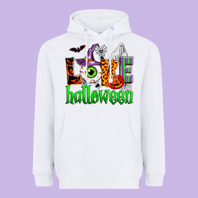Love Halloween Heavyweight Hoodie Designed By Zillion Design Studio