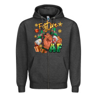 Charcoal Heather festive af christmas black man sneakers Zipper Hoodie - RanaPortraitStore