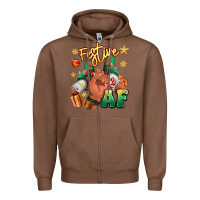 Chestnut festive af christmas black man sneakers Zipper Hoodie - RanaPortraitStore