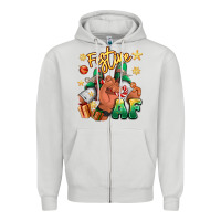 Festive Af Christmas Black Man Sneakers Zipper Hoodie | Teevron