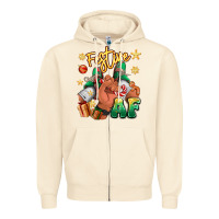 Sandshell festive af christmas black man sneakers Zipper Hoodie - RanaPortraitStore