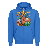 True Royal festive af christmas black man sneakers Zipper Hoodie - RanaPortraitStore