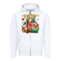 White festive af christmas black man sneakers Zipper Hoodie - RanaPortraitStore