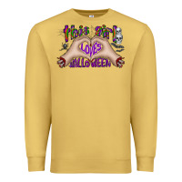 Antique Gold this girl loves halloween Premium Sweatshirt - CowhideDigitalArt