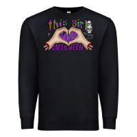 Black this girl loves halloween Premium Sweatshirt - CowhideDigitalArt