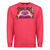 Cardinal this girl loves halloween Premium Sweatshirt - CowhideDigitalArt