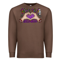 Chestnut this girl loves halloween Premium Sweatshirt - CowhideDigitalArt