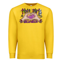 Lemon this girl loves halloween Premium Sweatshirt - CowhideDigitalArt