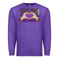 Purple this girl loves halloween Premium Sweatshirt - CowhideDigitalArt