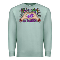 Seafoam this girl loves halloween Premium Sweatshirt - CowhideDigitalArt