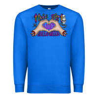 True Royal this girl loves halloween Premium Sweatshirt - CowhideDigitalArt