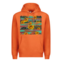 Carrot sunflower serape wood and cowhide Premium Hoodie - Artiststas