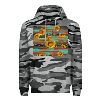 Slate Camo sunflower serape wood and cowhide Premium Hoodie - Artiststas