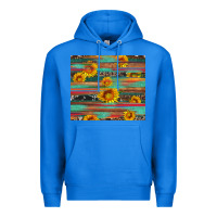 True Royal sunflower serape wood and cowhide Premium Hoodie - Artiststas