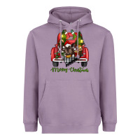 Lavender merry christmas truck Heavyweight Hoodie - RanaPortraitStore