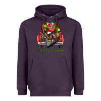 Plum merry christmas truck Heavyweight Hoodie - RanaPortraitStore