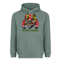 Sage merry christmas truck Heavyweight Hoodie - RanaPortraitStore