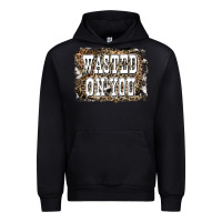 Black Western Wasted On You Background Urban Hoodie - LillyAllenDesigns