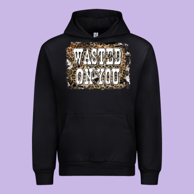 Western Wasted On You Background Urban Hoodie Designed By Lillyallendesigns