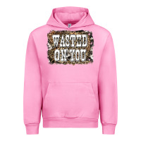 Fuchsia Pink Western Wasted On You Background Urban Hoodie - LillyAllenDesigns