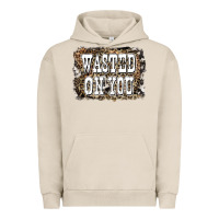 Pigment French Oak Western Wasted On You Background Urban Hoodie - LillyAllenDesigns